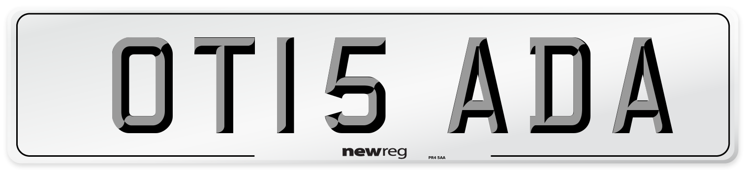 OT15 ADA Number Plate from New Reg